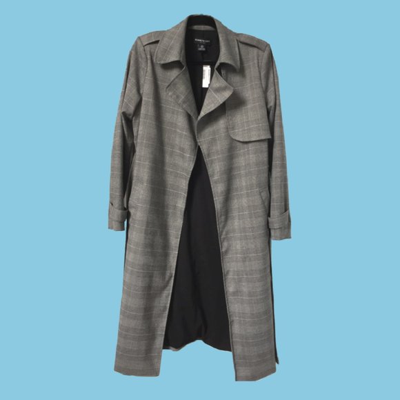 Kenneth Cole Jackets & Blazers - Kenneth Cole Woman's Dress Coat Grey Plaid S